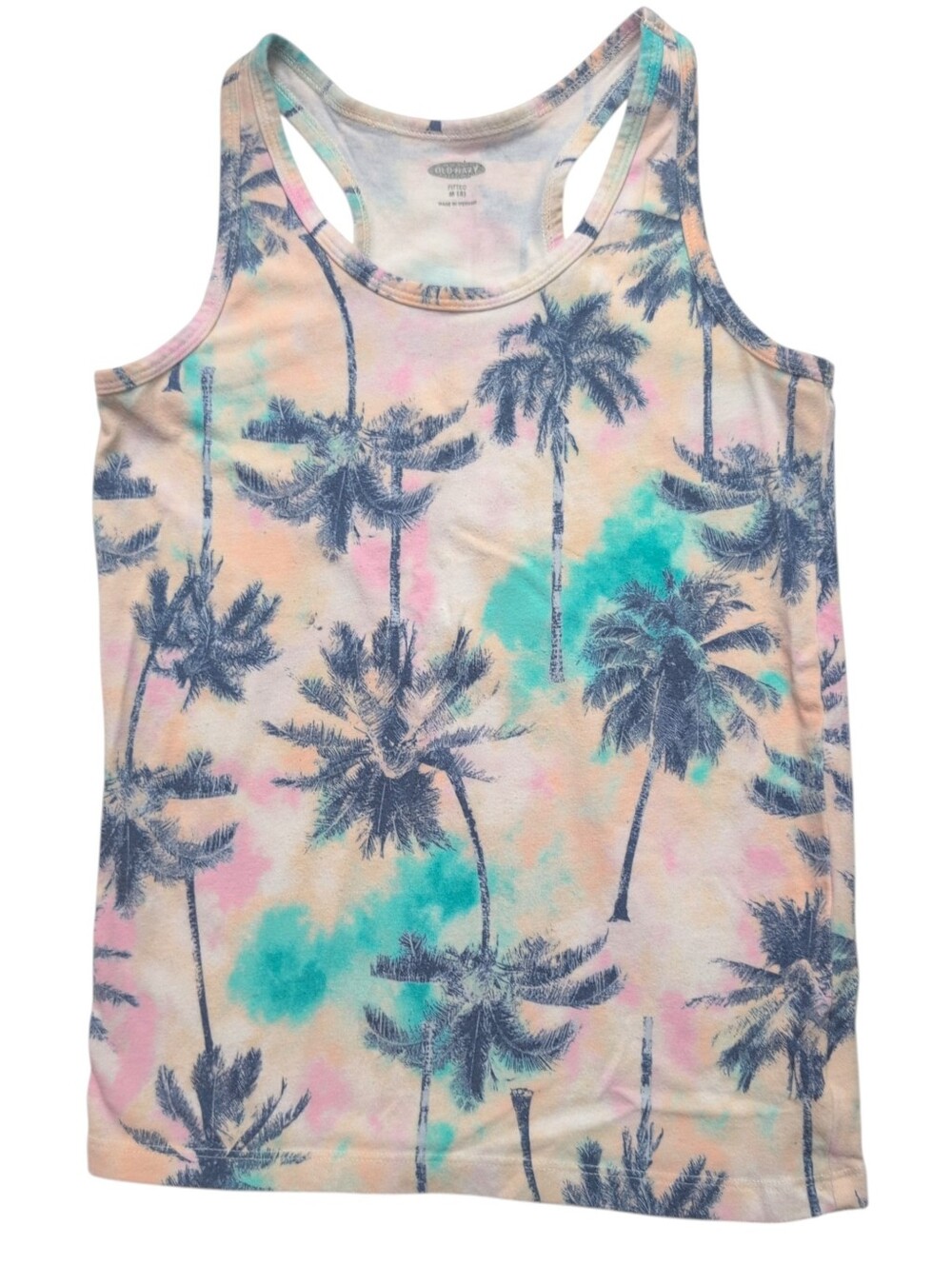 🍁2/$7🍁OLD NAVY Palm Tree Tie Dye Tank Top